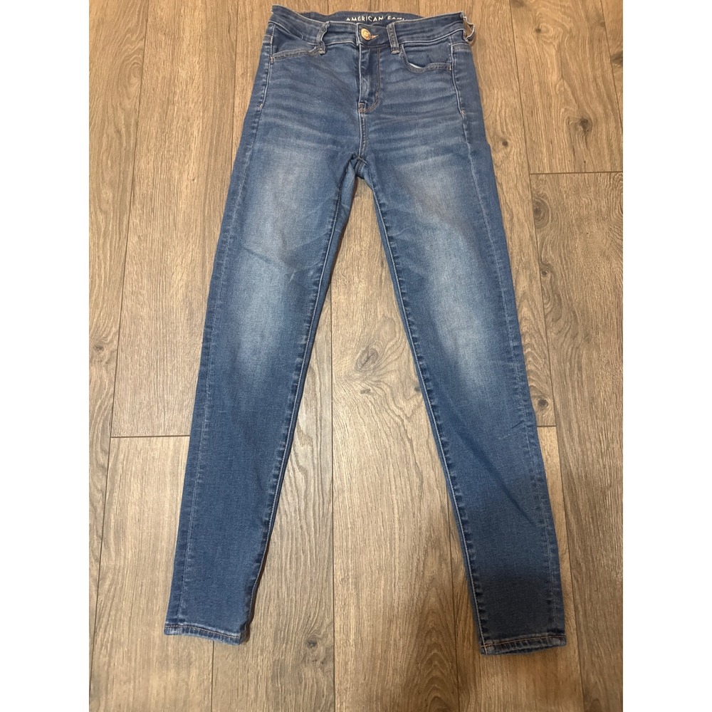American Eagle Next Level Stretch Skinny Jeans Wash Blue Denim Size 4 (16)